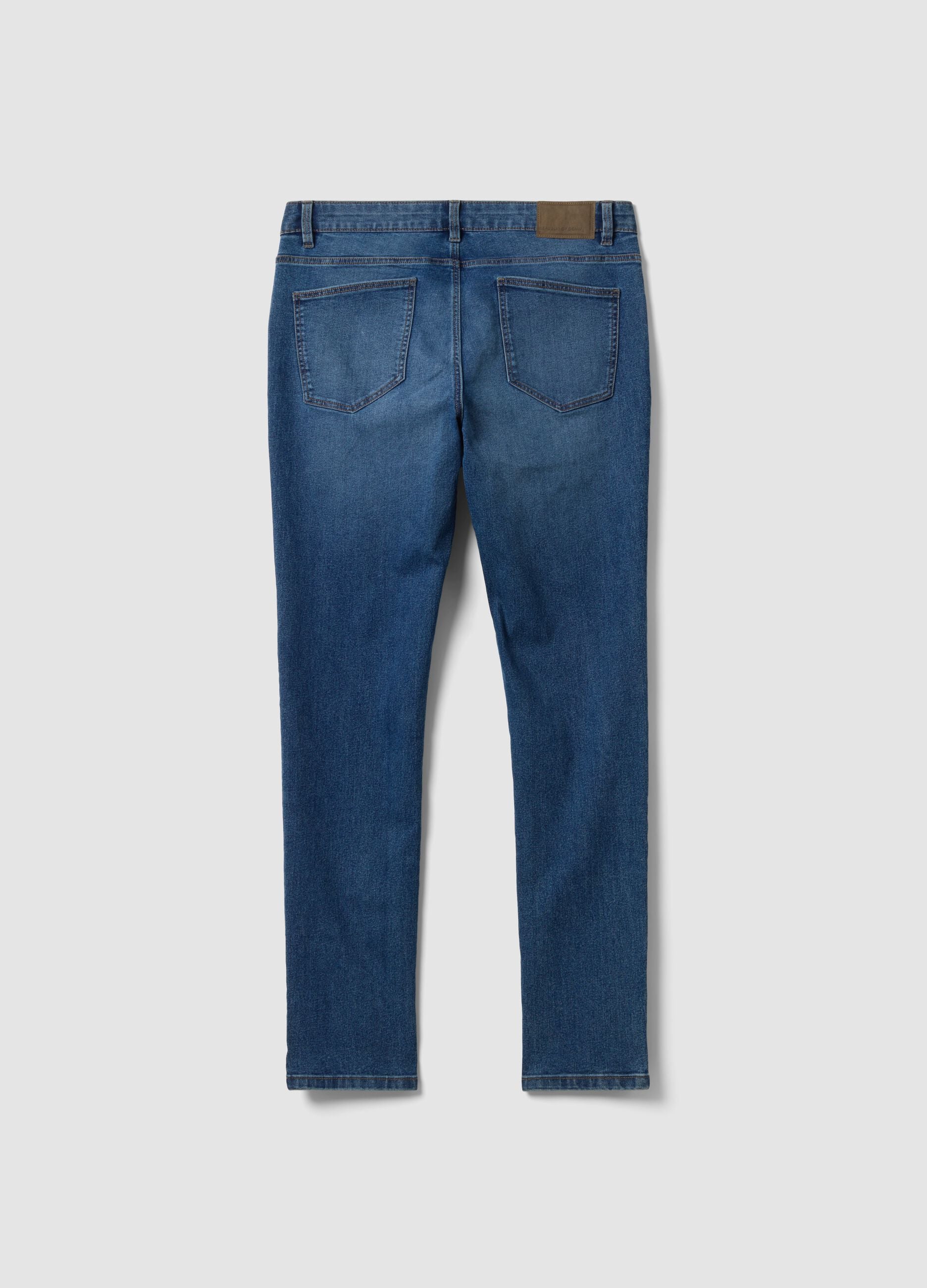 Skinny fit stretch cotton denim jeans