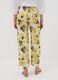 White pure viscose trousers with lemon print, regular fit_2