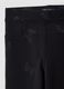 Black flared organic stretch-cotton treggings with glitter wing print_2