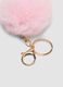Pink pom‑pom keyring for girls_2
