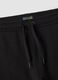 Black joggers in 100% organic cotton with drawstring for boys_2
