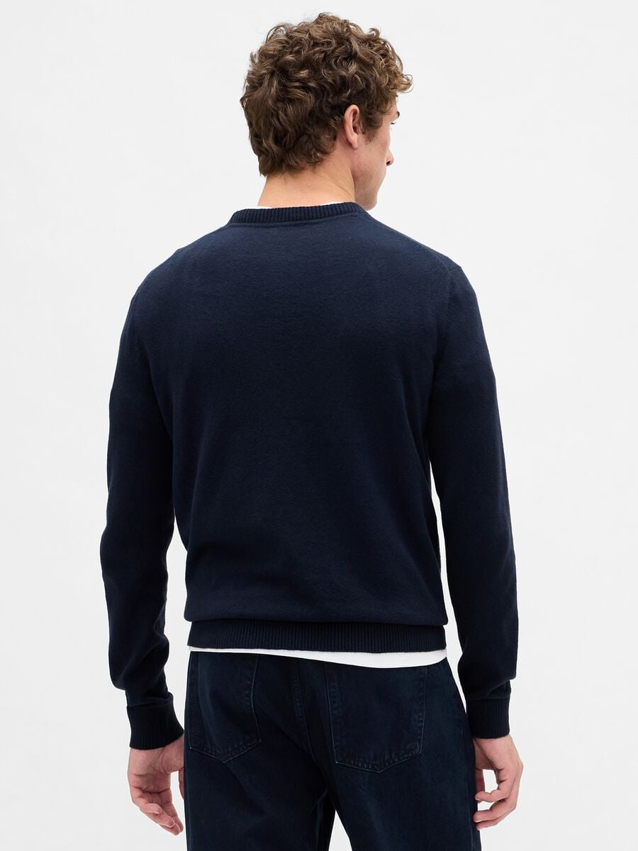 Blue Cotton Blend Jumper_1
