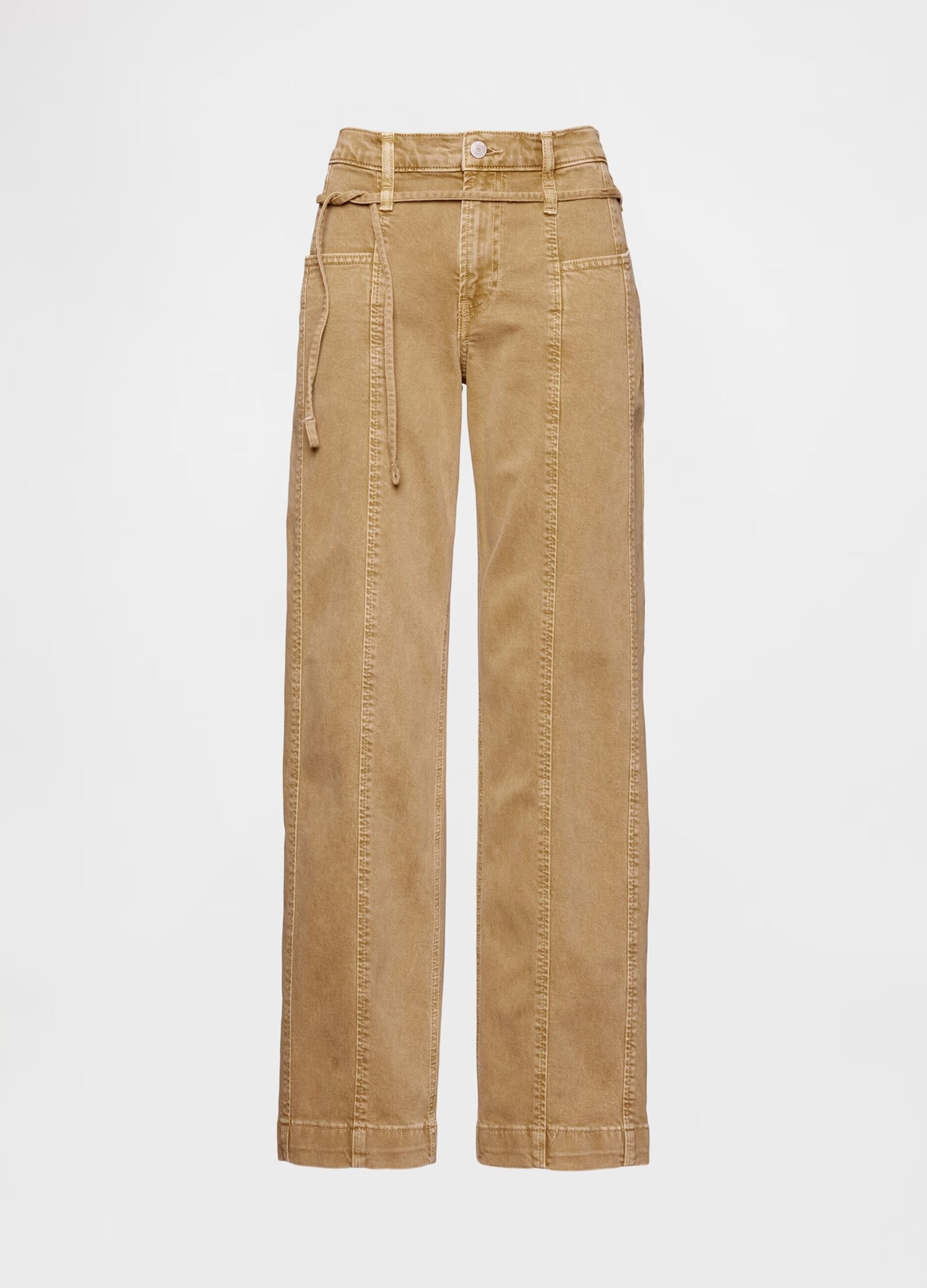 Beige Stretch Denim Trousers