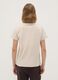 Beige pure cotton crew-neck T-shirt with floral print, regular fit_3