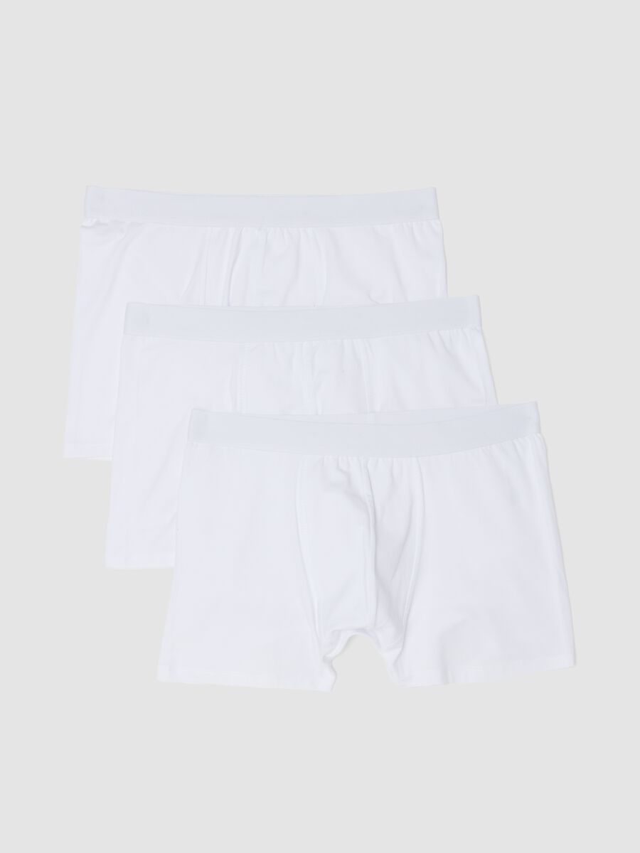 Three-pack of white organic cotton mid-length boxer briefs_4