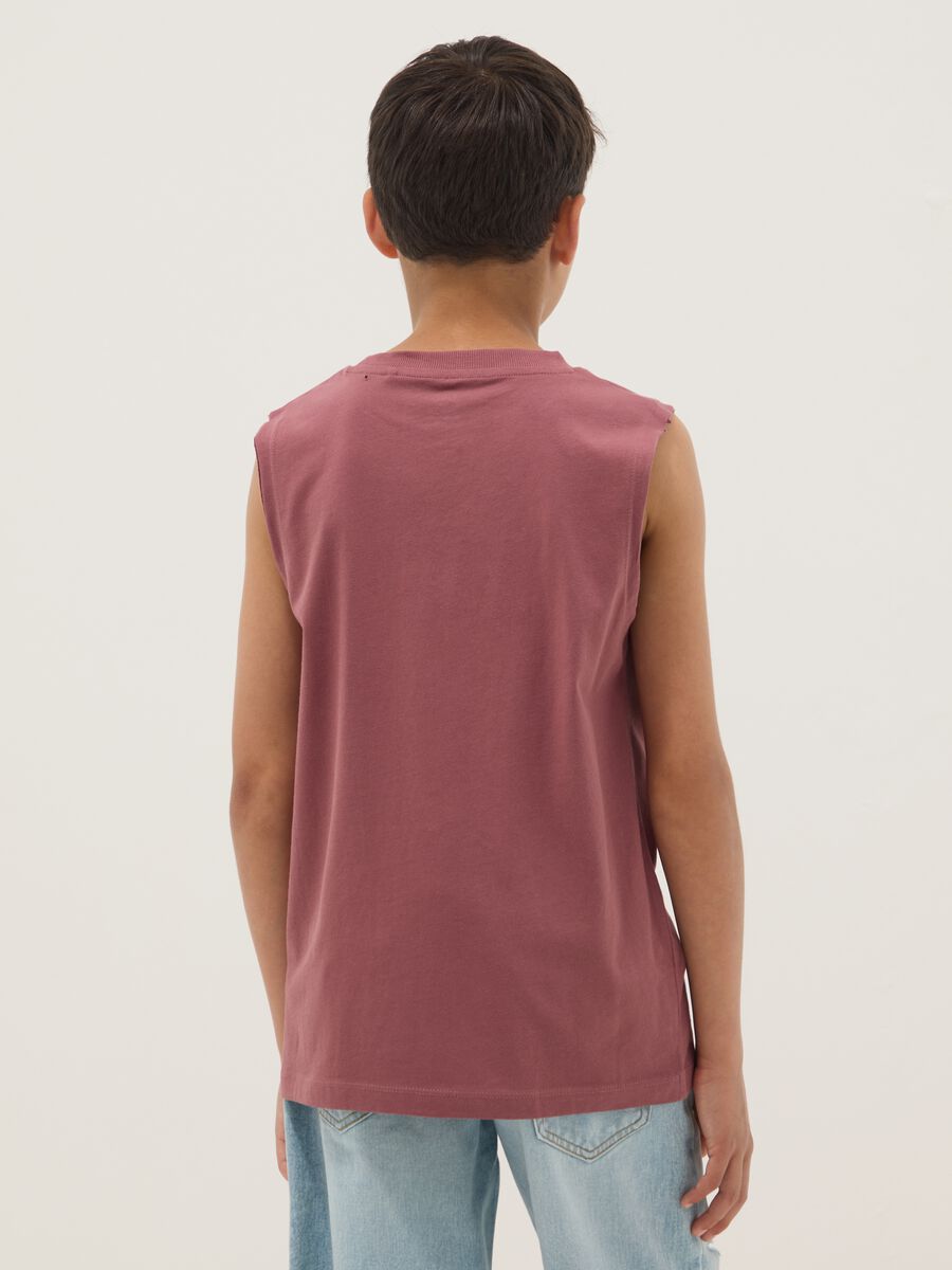 Pink organic cotton vest top_1