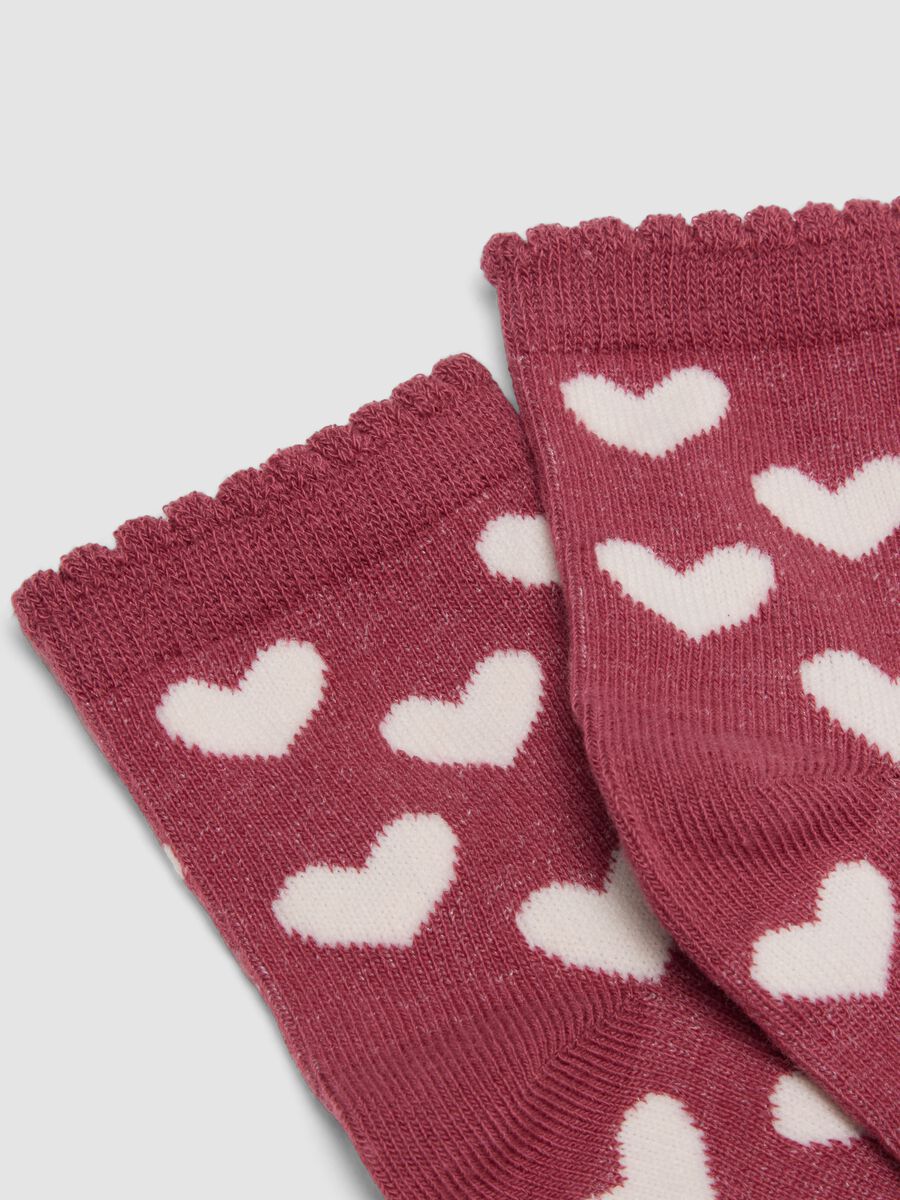 3-pack of pink and red patterned stretch organic cotton socks_1