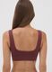 Brown stretch-fabric bra with removable padding_3