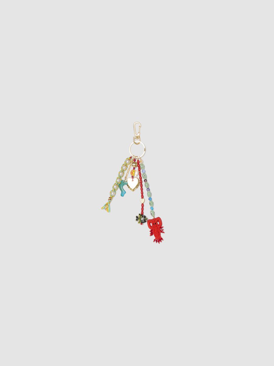Portachiavi multicolor con charms decorativi_0