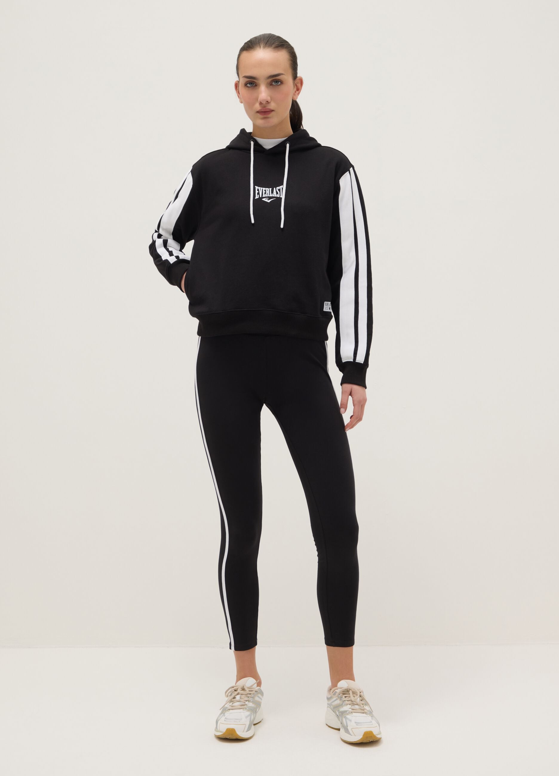Multicolour cotton blend regular fit sweatshirt with Everlast logo