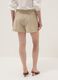 Beige stretch cotton shorts_2