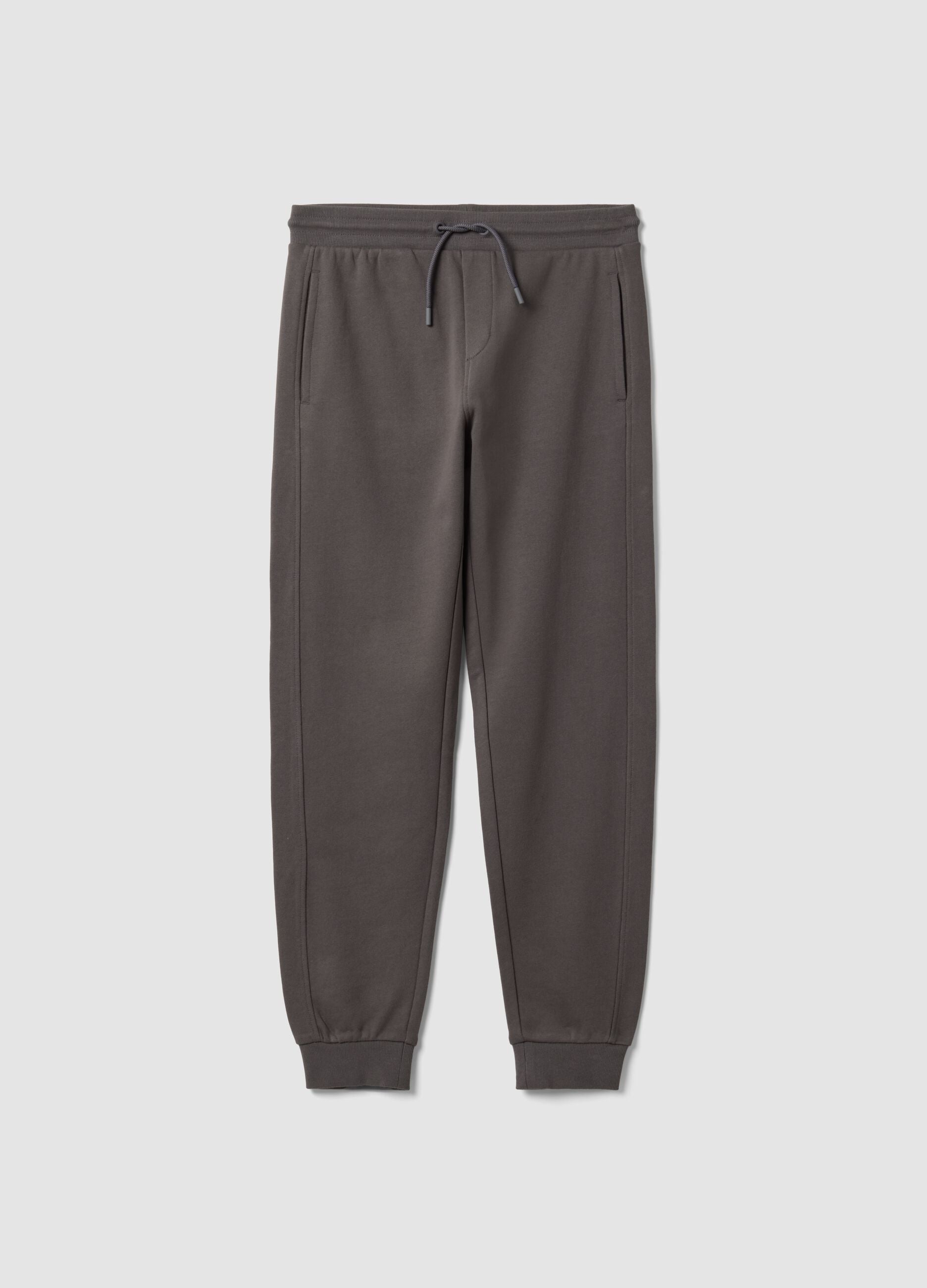 Grey organic cotton joggers