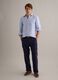 Blue pure linen chino trousers, regular fit_0