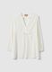 White maternity blouse in pure viscose with Mandarin collar_4
