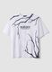 White pure cotton T-shirt with Nature slogan_0