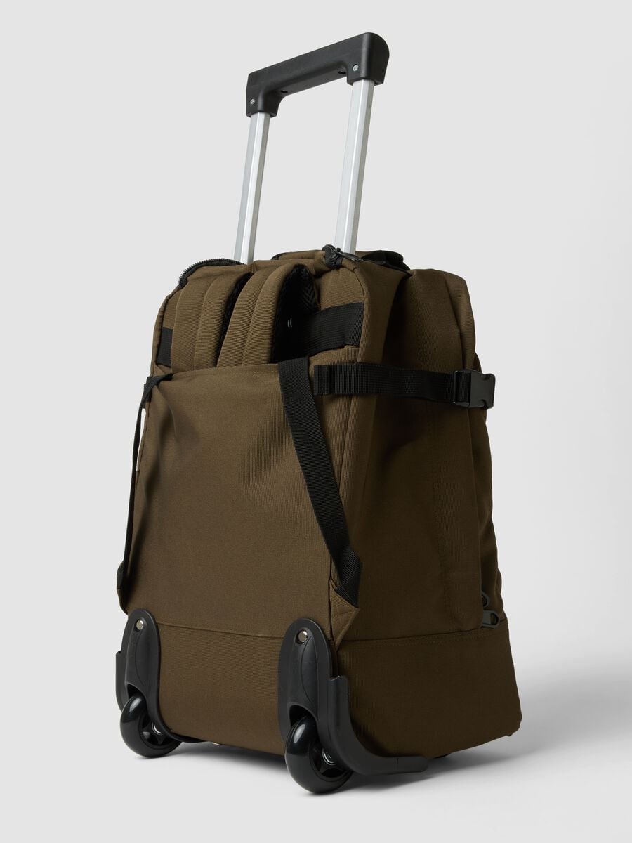 Brown trolley bag with shoulder straps and telescopic handle_2