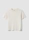 Beige short-sleeved pure cotton regular-fit T-shirt_4