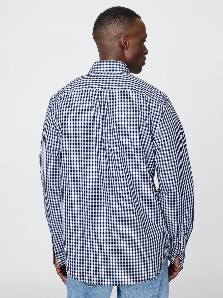 Navy Blue Check Shirt_3