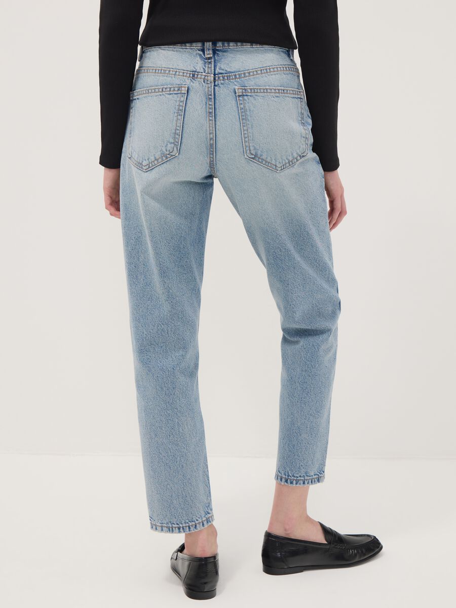 High-waisted pure cotton mom-fit denim jeans_2