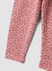 Pink organic stretch cotton slim-fit leggings for baby girl_3
