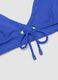Blue triangle bikini top in stretch fabric with removable padding_5