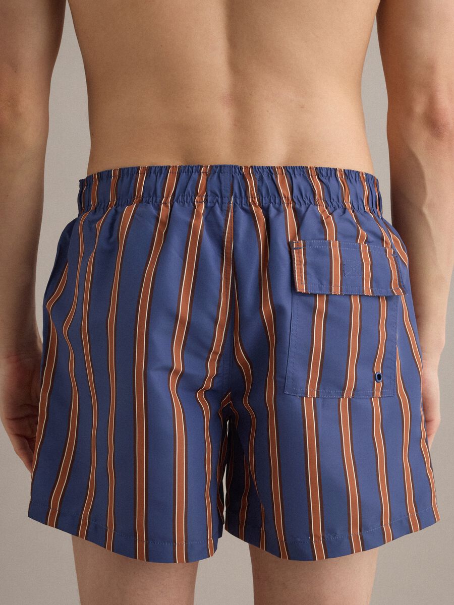 Blue striped swim shorts_3