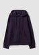 Purple cotton-blend hoodie, regular fit_0