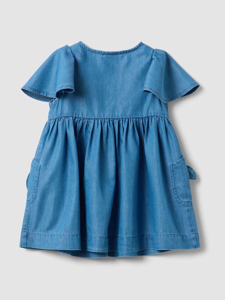 Abito denim azzurro in misto cotone e lyocell_1