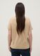 Beige short-sleeve pure cotton printed T-shirt, regular fit_3