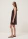Brown regular-fit dress in a viscose, cotton and linen blend_0