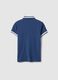 Boy's blue pure cotton polo, regular fit_4