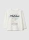 White pure cotton regular fit children's t-shirt with print_0