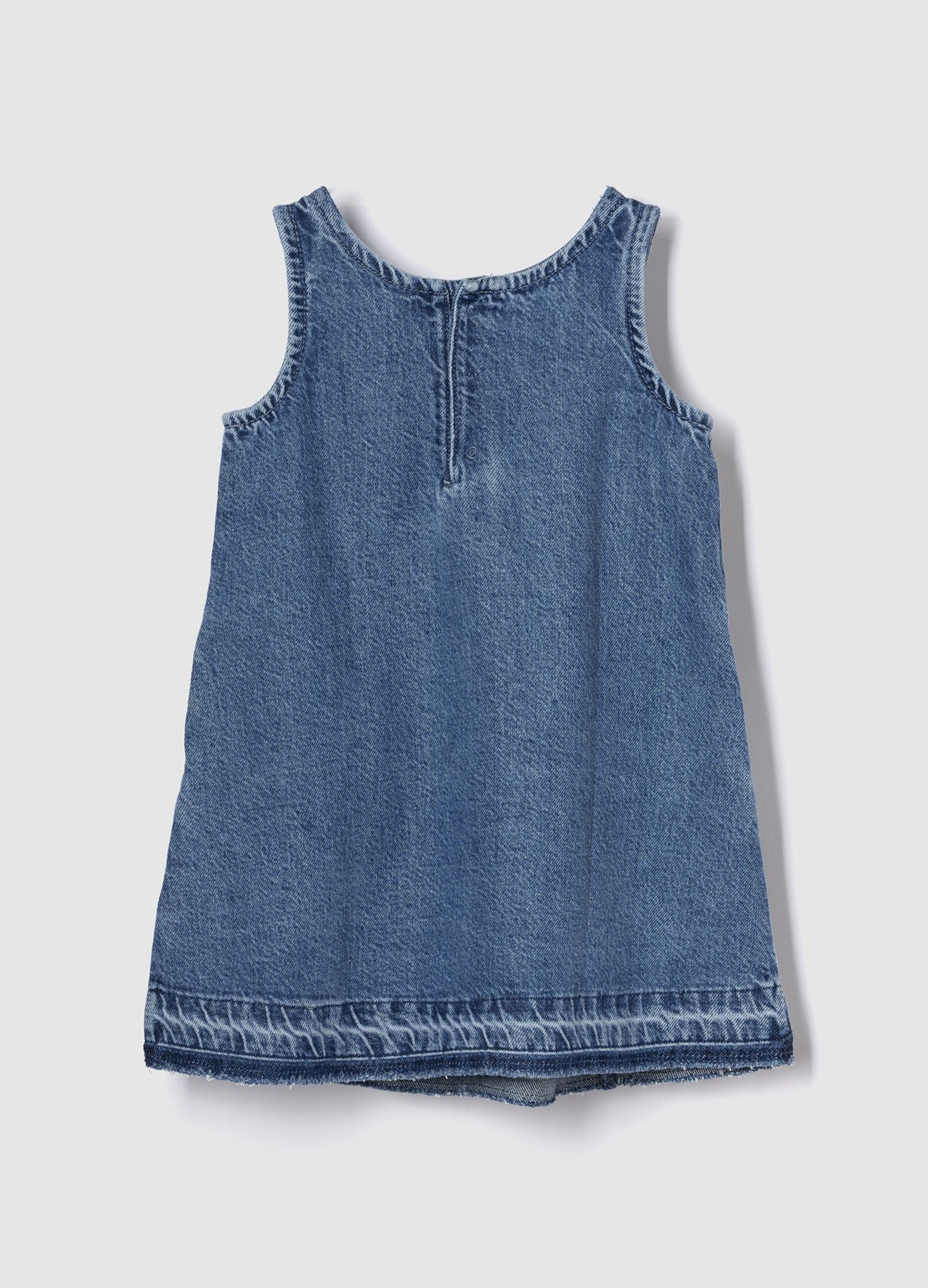 Sleeveless denim dress