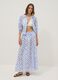 Blue organic cotton shirt with all-over print_1