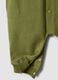 Green dinosaur hooded babygrow in pure organic cotton_3