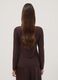 Brown slim-fit stretch viscose T-shirt_3