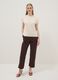 Beige short-sleeve stretch viscose T-shirt_1