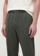 Green relaxed-fit stretch joggers_3