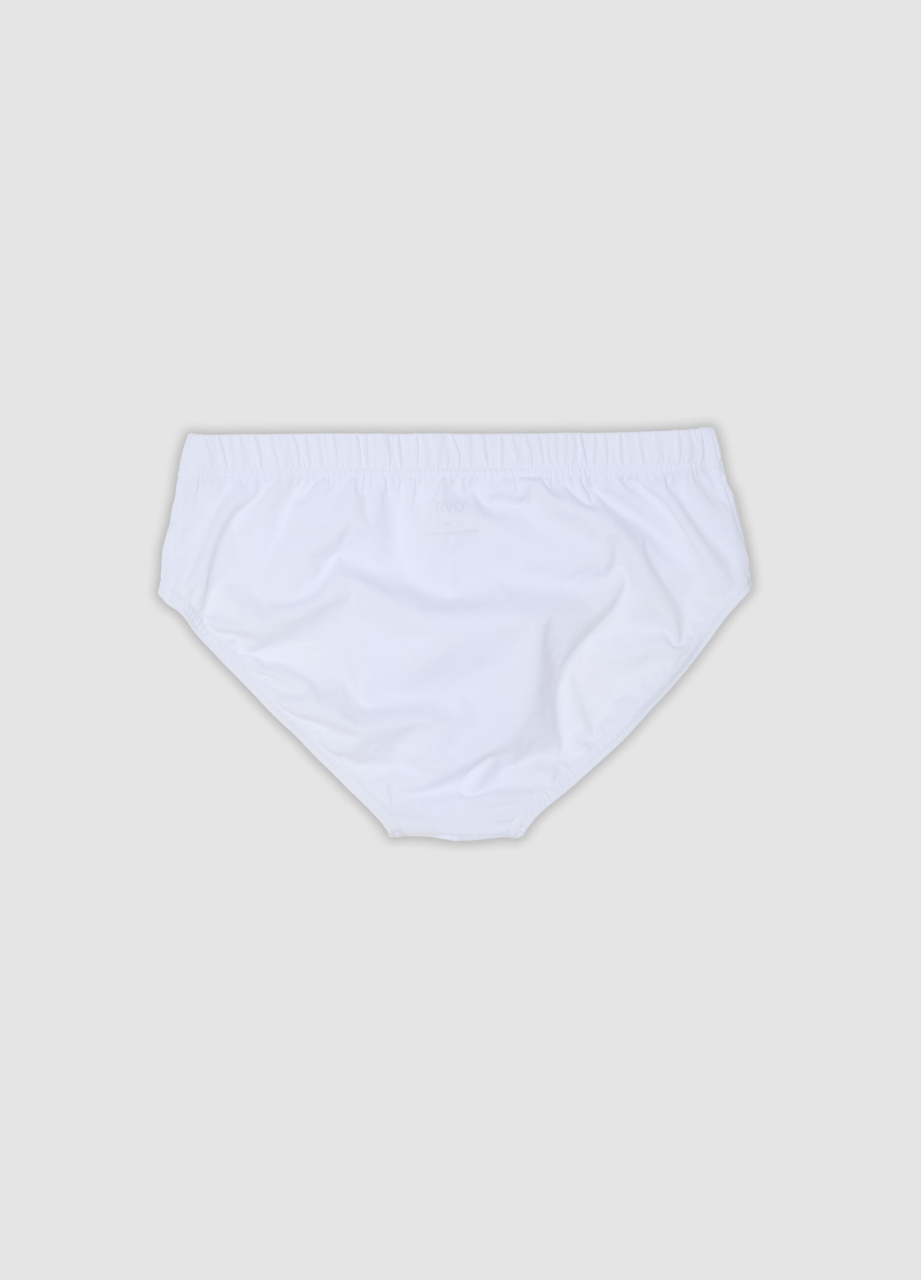 Pack of five white organic cotton briefs