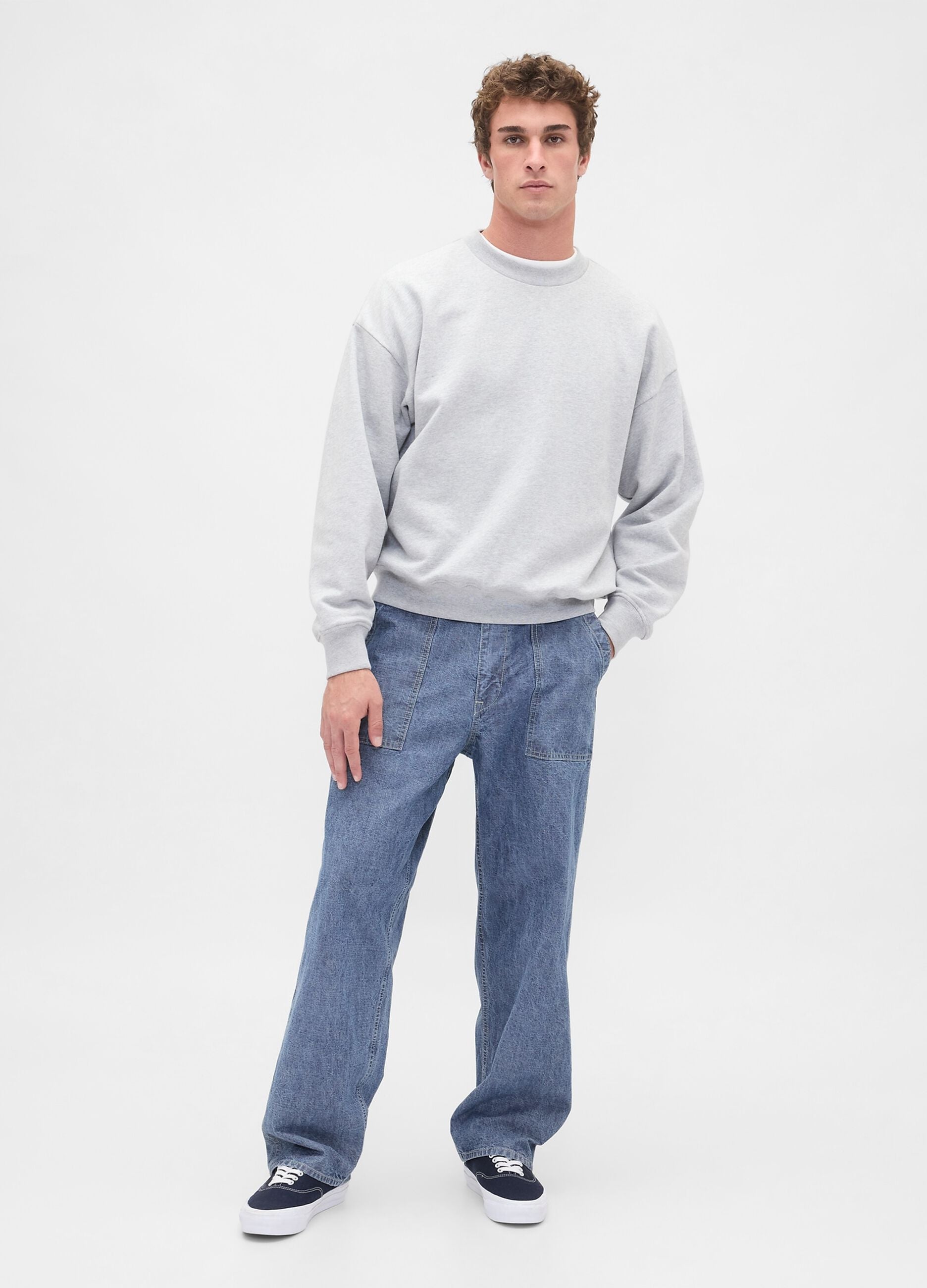 Regular Fit Blue Denim Trousers