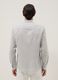 Multicolour striped shirt with mandarin collar in linen-cotton blend regular fit_3