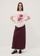 White pure cotton crew-neck T-shirt with floral print, regular fit_2