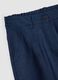 Blue regular-fit stretch cotton trousers_5