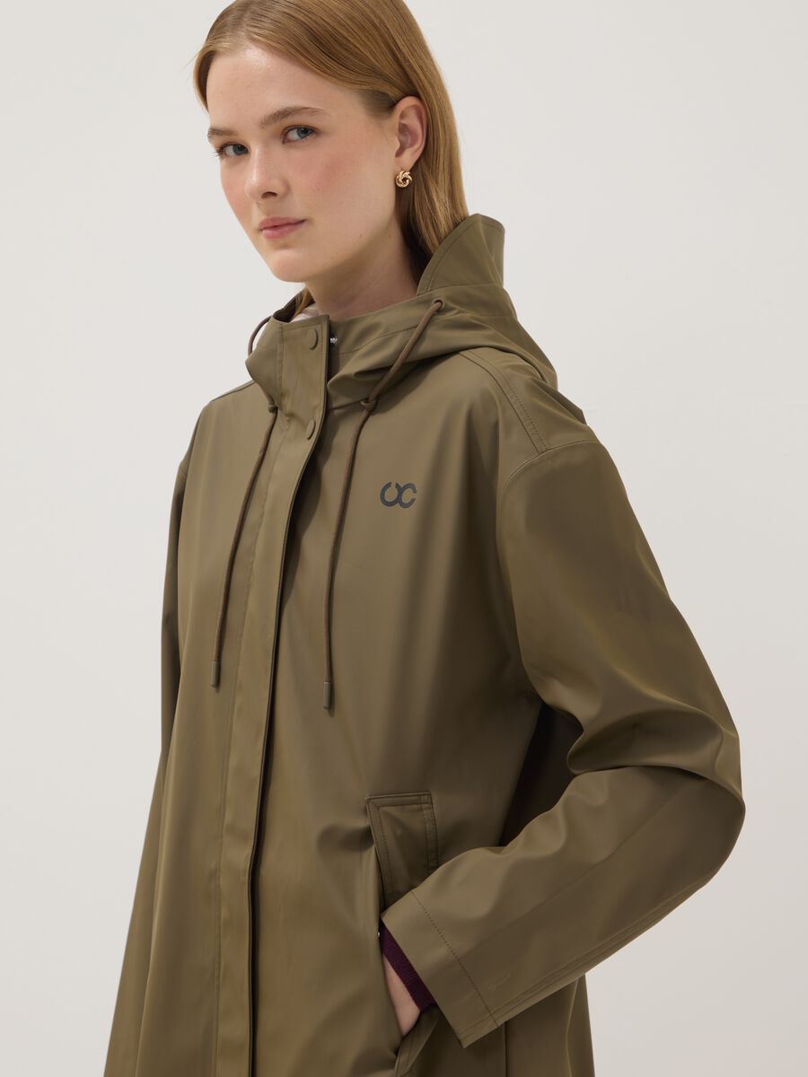 Long Green Hooded Zip Jacket_2
