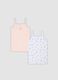 2-pack of pink and white organic cotton vests, regular fit_0
