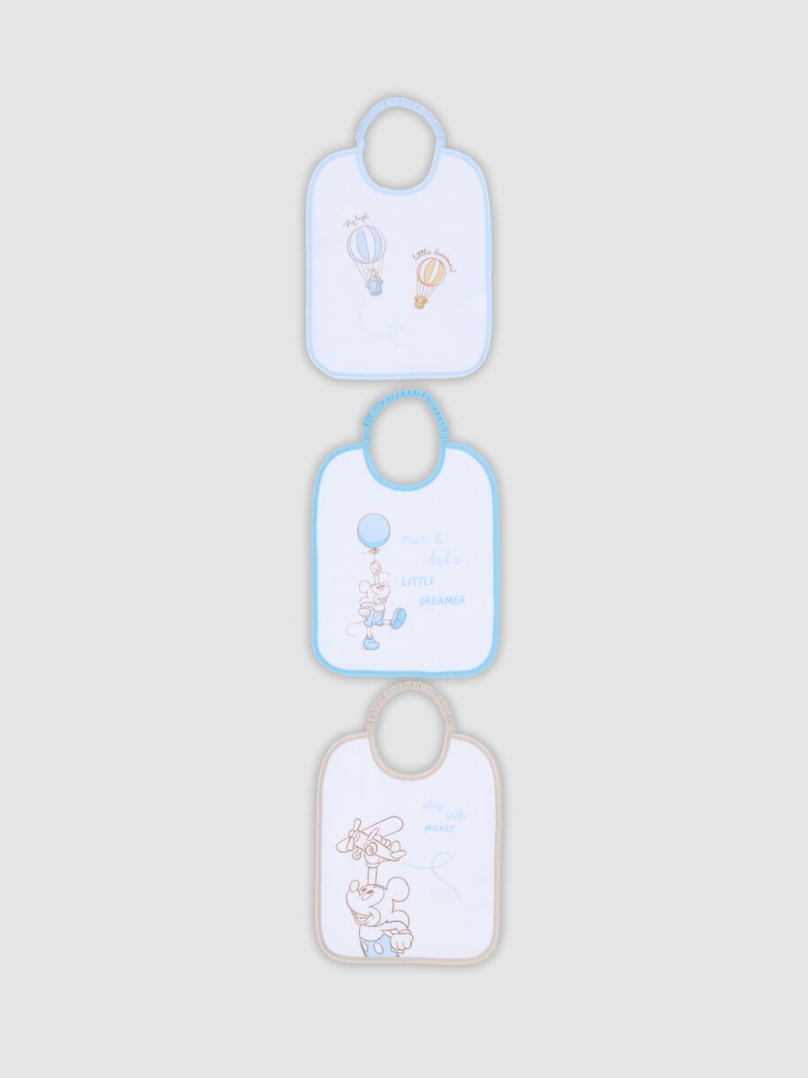 3-pack of organic cotton bibs with Mickey Mouse prints for baby_0