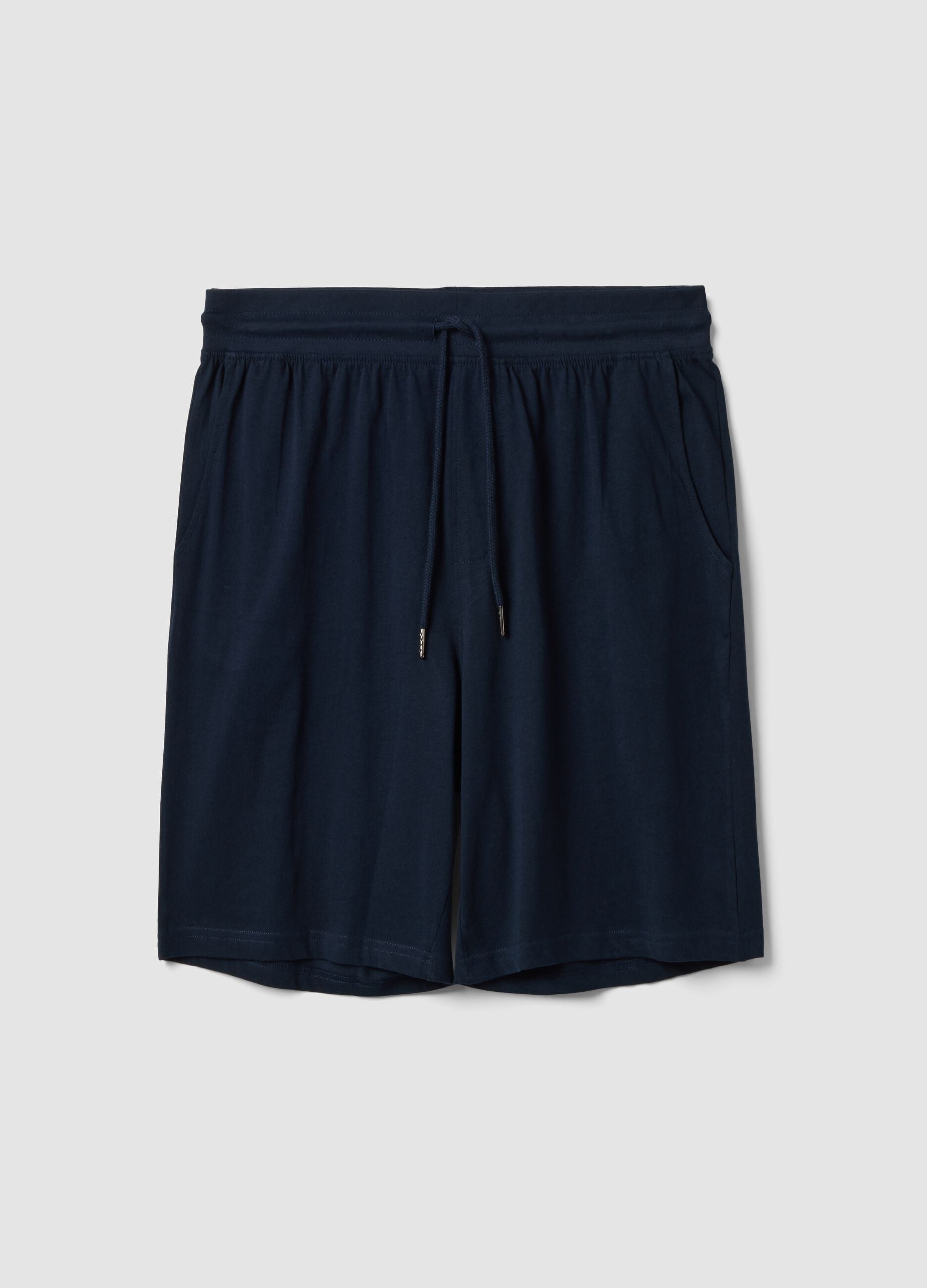 Blue organic cotton pyjama shorts