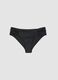 Black stretch swim briefs with side gathers_4