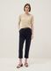 Blue Stretch Cotton Blend Trousers Regular Fit_0