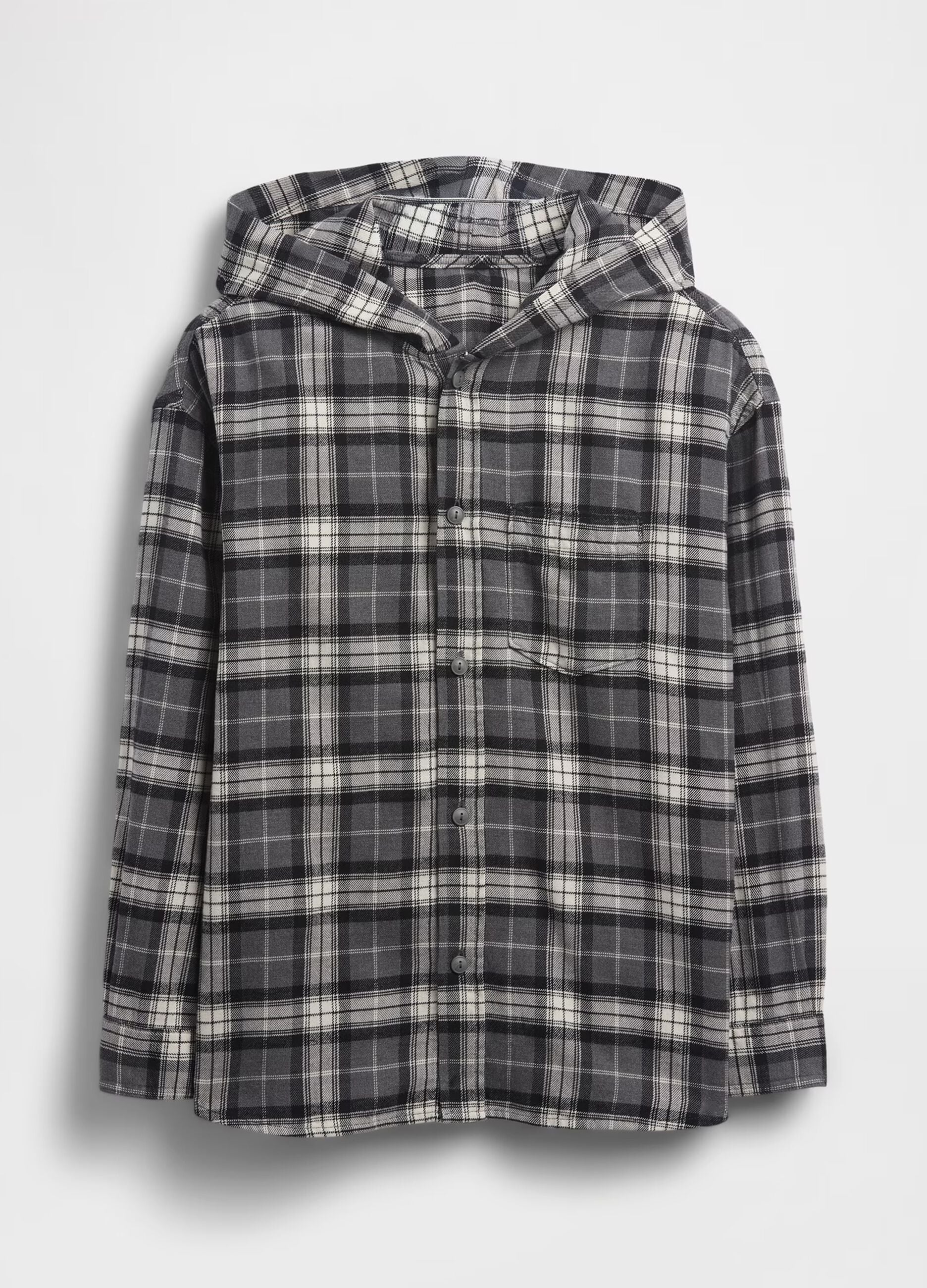 Grey Checked Cotton Shirt for Boys